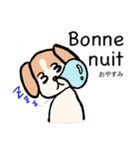 マオちゃんちのクウちゃん(仏語ver.)（個別スタンプ：3）