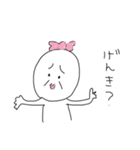 ヘンなかお のオンナノコ（個別スタンプ：6）