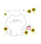 お花ねこちゃんスタンプ（個別スタンプ：2）