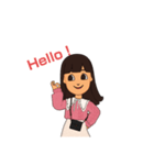 即レス！ 女の子、便利スタンプ。（個別スタンプ：1）