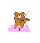 クマの日常。バイオリン弾きます。（個別スタンプ：21）