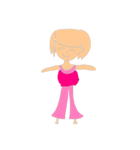 個性派服装自由な女の子（個別スタンプ：3）