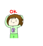 小4が作った女の子スタンプ（個別スタンプ：4）