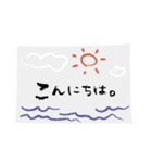 クレヨン○落書きあいさつ（個別スタンプ：2）