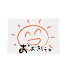 クレヨン○落書きあいさつ（個別スタンプ：6）