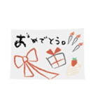 クレヨン○落書きあいさつ（個別スタンプ：10）