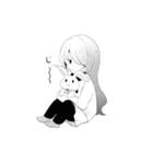 女の子、時々ジト目のうさぎ。（個別スタンプ：1）