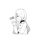 女の子、時々ジト目のうさぎ。（個別スタンプ：2）