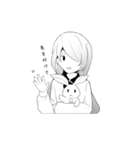 女の子、時々ジト目のうさぎ。（個別スタンプ：4）