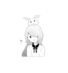 女の子、時々ジト目のうさぎ。（個別スタンプ：9）