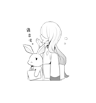女の子、時々ジト目のうさぎ。（個別スタンプ：11）
