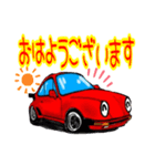 スポーツカーで挨拶（個別スタンプ：1）