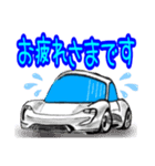 スポーツカーで挨拶（個別スタンプ：5）