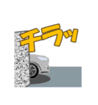 シルバー/グレーSUV自動車日常用スタンプ（個別スタンプ：10）