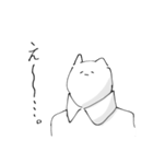 白いシャツを着た動物たち（個別スタンプ：1）
