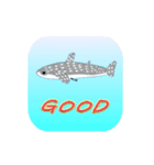 毎日使用クジラやサメの泳ぐスタンプ（個別スタンプ：16）
