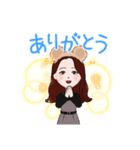 可愛い女の子‪⸜♡⸝‍‬（個別スタンプ：1）