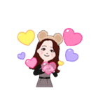 可愛い女の子‪⸜♡⸝‍‬（個別スタンプ：3）