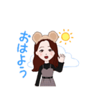 可愛い女の子‪⸜♡⸝‍‬（個別スタンプ：5）