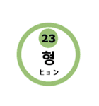 韓国語と数字スタンプ（個別スタンプ：35）