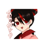 夏目はす黒髪ガール（個別スタンプ：1）