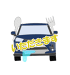 レーザーブルーSUV自動車日常用スタンプ（個別スタンプ：14）