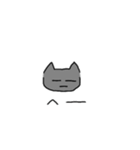 灰猫なスタンプGray cat sticker（個別スタンプ：34）