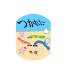 チンアナゴと謎の生物（個別スタンプ：9）