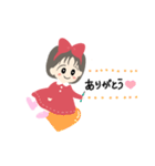 ハートと共に過ごす女の子（個別スタンプ：3）
