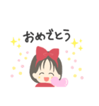 ハートと共に過ごす女の子（個別スタンプ：8）