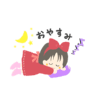 ハートと共に過ごす女の子（個別スタンプ：9）