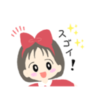ハートと共に過ごす女の子（個別スタンプ：11）