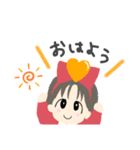 ハートと共に過ごす女の子（個別スタンプ：12）