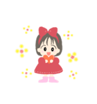 ハートと共に過ごす女の子（個別スタンプ：16）
