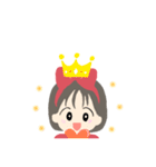 ハートと共に過ごす女の子（個別スタンプ：17）