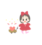 ハートと共に過ごす女の子（個別スタンプ：18）