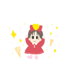 ハートと共に過ごす女の子（個別スタンプ：19）