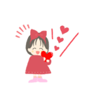 ハートと共に過ごす女の子（個別スタンプ：20）