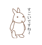 相槌を打つウサギとネコ（個別スタンプ：2）