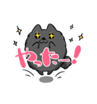 ゆるふわ黒ポメ日常スタンプ(ポメラニアン)（個別スタンプ：22）