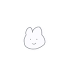 シンプルめのうさぎ（個別スタンプ：1）