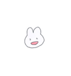 シンプルめのうさぎ（個別スタンプ：3）