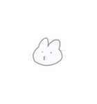 シンプルめのうさぎ（個別スタンプ：4）