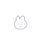 シンプルめのうさぎ（個別スタンプ：7）