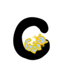 のんびりネコちゃんとアルファベット＆数字（個別スタンプ：3）