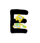 のんびりネコちゃんとアルファベット＆数字（個別スタンプ：5）