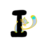 のんびりネコちゃんとアルファベット＆数字（個別スタンプ：9）