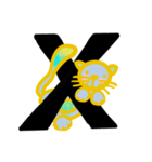 のんびりネコちゃんとアルファベット＆数字（個別スタンプ：24）