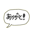 シンプル吹き出しひと言返事（個別スタンプ：7）