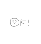 表情で伝えるOKとNO（個別スタンプ：1）
